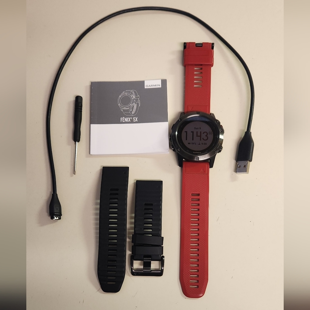 Garmin fenix 5X Sapphire GPS Watch - used